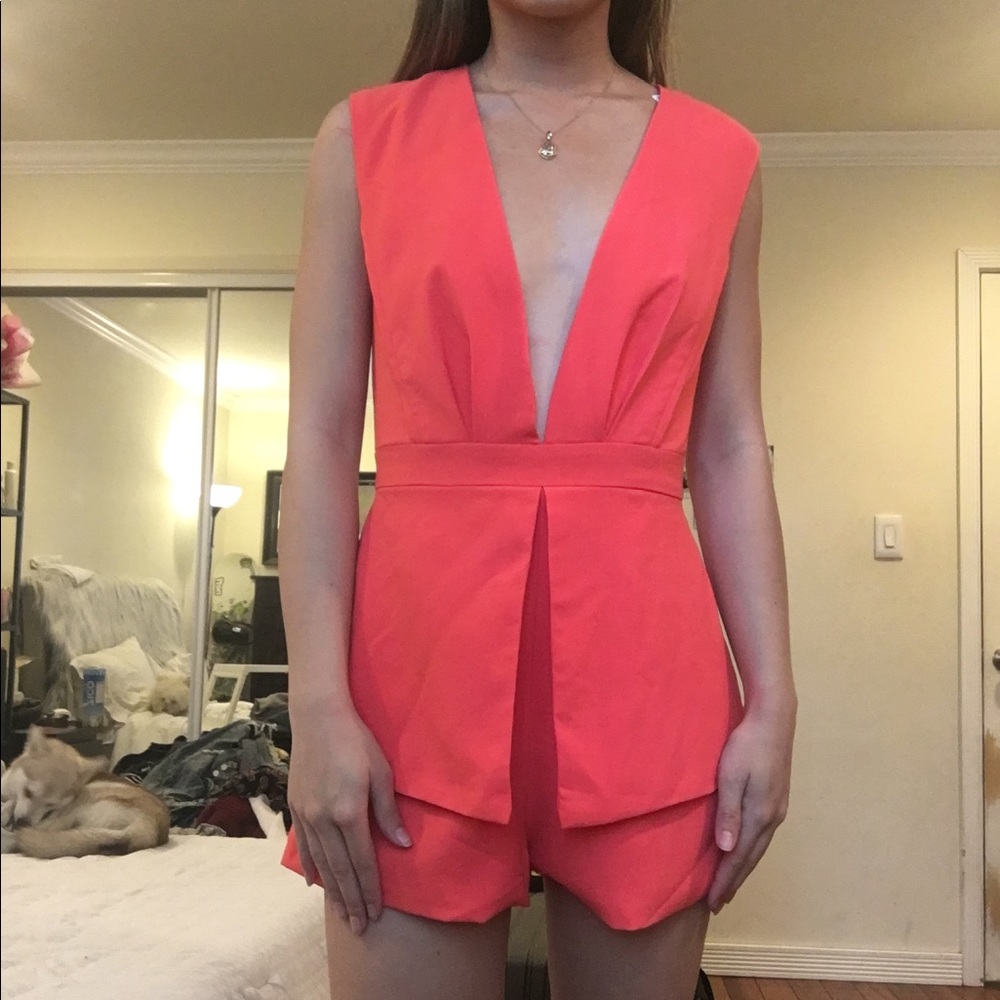 Coral romper/jumsuit